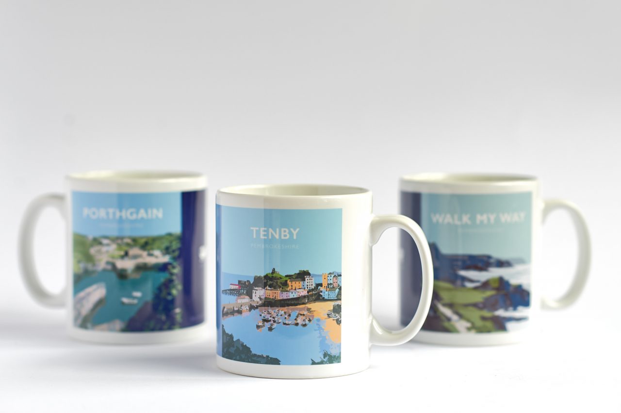 TENBY COFFEE MUG Travel Poster - TENBY COFFEE MUG Mugs Prints & Posters