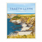 Traeth Llyfn Porthgain Abereiddy Pembrokeshire Coastal Path Sir Benfro Wales Poster Print West Seaside Welsh Posters Travel Railway Framed