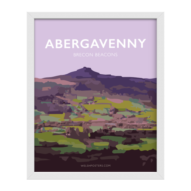 ABERGAVENNY Travel Poster ABERGAVENNY Brecon Beacons Travel Posters