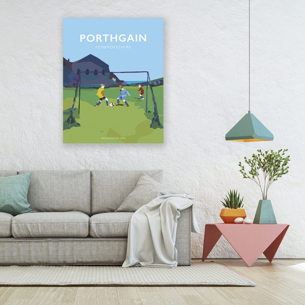 Porthgain Football Travel Poster