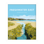 freshwater east pembrokeshire vintage welsh poster print wales