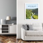 wye valley river wye welsh poster print wales powys travel posters prints vintagestyle