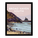 broad haven south metal print pembrokeshire welsh posters framed travel poster