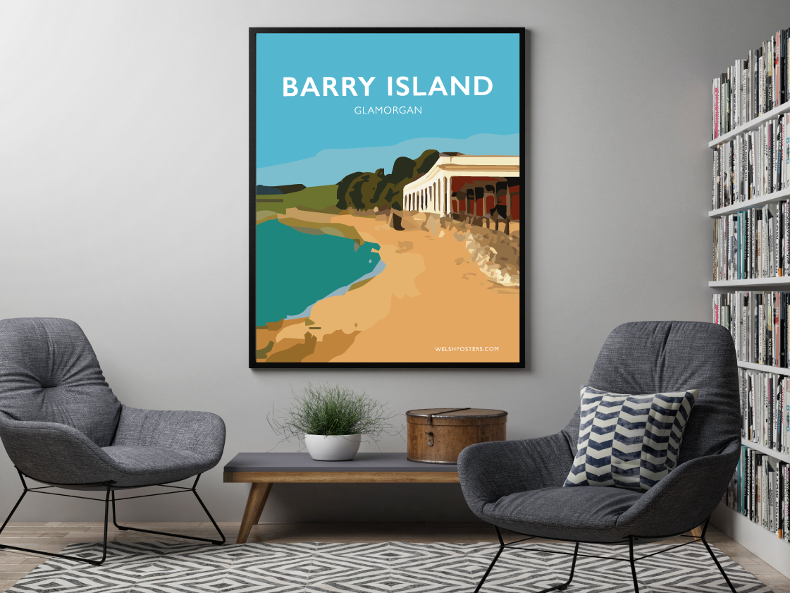 barry island poster gavin stacey welsh poster print wales travel posters