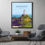 anglesey north wales poster travel vintagestyle black framed poster
