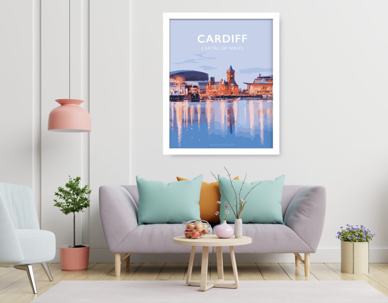 cardiff mermaid quay travel poster wales welsh cardiff city welsh posters