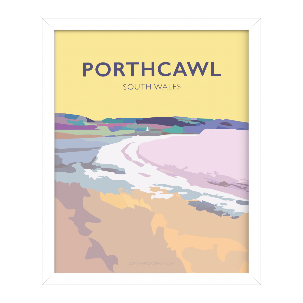porthcawl beach glamorgan welsh poster wales travel posters railway vintage pastel framed print
