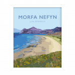 morfa nefyn Lleyn peninsula welsh poster print north wales travel posters prints vintagestyle railway vintage