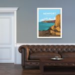 Newport Sands pembrokeshire beach pembs print coastal wales west north poster welsh posters travel railway
