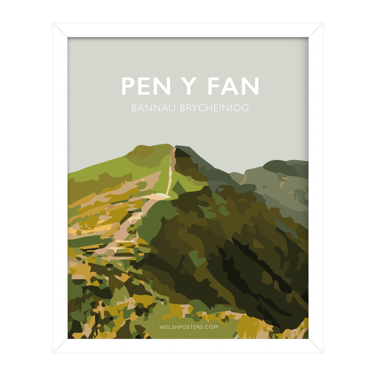 PEN Y FAN CYMRAEG Travel Poster PEN Y FAN CYMRAEG Brecon Beacons Travel Posters, Welsh