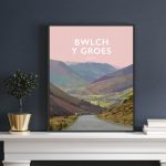 Bwlch y Groes steep road climb northern Snowdonia eryri hellfire pass wales poster print cycling mountain welsh posters travel visit wales art gift