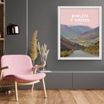 Bwlch y Groes steep road climb northern Snowdonia eryri hellfire pass wales poster print cycling mountain welsh posters travel beautiful