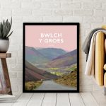 Bwlch y Groes steep road climb northern Snowdonia eryri hellfire pass wales poster print cycling mountain welsh posters travel visit wales