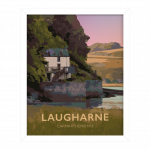 Dylan Thomas Boathouse Laugharne Carmarthenshire Thomas House Wales Poster Print West Seaside Welsh Posters Travel Modern Framed