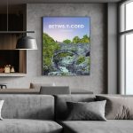 Betws-y-Coed Snowdonia Conwy North Wales Coastal Seaside Poster Print Welsh Posters Travel Gift Modern Beautiful Welsh Place Name Posters