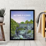 Betws-y-Coed Snowdonia Conwy North Wales Coastal Seaside Poster Print Welsh Posters Travel Gift Modern Beautiful Welsh Place Name Posters Retro