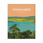 Fishguard Pembrokeshire Ferry Goodwick Sir Benfro West North Wales Poster Print West Seaside Welsh Posters Travel Railway Beautiful Retro Modern Vibrant Art