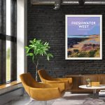 Freshwater West Pembrokeshire Beach Freshie Sir Benfro West South Wales Poster Print West Seaside Welsh Posters Travel Railway