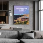 Freshwater West Pembrokeshire Beach Freshie Sir Benfro West South Wales Poster Print West Seaside Welsh Posters Travel Railway Wall Modern Vibrant Beautiful