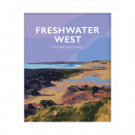 Freshwater West Pembrokeshire Beach Freshie Sir Benfro West South Wales Poster Print West Seaside Welsh Posters Travel Railway Wall