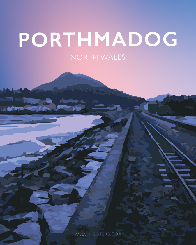 PORTHMADOG Travel Poster PORTHMADOG New, North Wales, Snowdonia