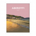 Aberdyfi Aberdovey Snowdonia Harbour Beach Gwynedd Eryri North Wales Coastal Seaside Poster Print Welsh Posters Railway