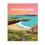 Whitesands Saint Davids Head Pembrokeshire Carn Llidi Ramsey island Sir Benfro West Wales Poster Print Seaside Welsh Posters Travel Framed