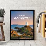 Ynys Llanddwyn Ynys Mon West Coast Anglesey Northwest Northern Wales Poster Print Seaside Welsh Posters Travel Lighthouse St Dwynwens Church Gift