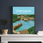 Porthgain Harbour Pembrokeshire Seawall Sea Coast Path Nationalpark Print Coastal Wales West North Poster Welsh Posters Travel Railway Gift
