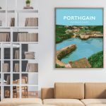 Porthgain Harbour Pembrokeshire Seawall Sea Coast Path Nationalpark Print Coastal Wales West North Poster Welsh Posters Travel Railway Awesome
