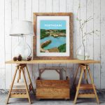 Porthgain Harbour Pembrokeshire Seawall Sea Coast Path Nationalpark Print Coastal Wales West North Poster Welsh Posters Travel Railway Mounted