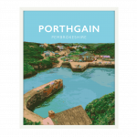 Porthgain Harbour Pembrokeshire Seawall Sea Coast Path Nationalpark Print Coastal Wales West North Poster Welsh Posters Travel Railway Framed