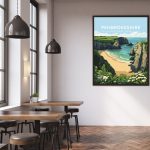 Pembs Print Pembrokeshire Cove Coast Path Nationalpark Print Coastal Wales West Poster Welsh Posters Travel Railway Awesome