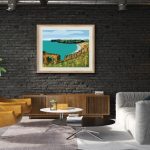 Barafundle Bay Pembrokeshire Drawing sketch fine art pembrokeshire art poster illustration