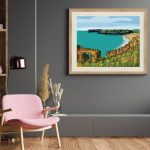 Barafundle Bay Pembrokeshire Drawing sketch fine art pembrokeshire art poster