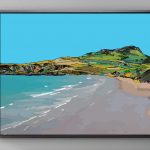 Whitesands Beach Pembrokeshire fine art illustration whitesands modern art rick carter